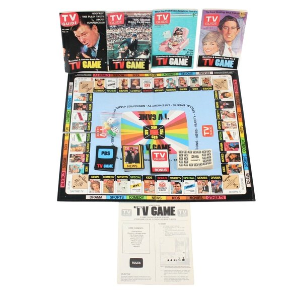 Vintage 1984 TV Guide Board Game Complete Triangle Productions Complete USA - Picture 2 of 12